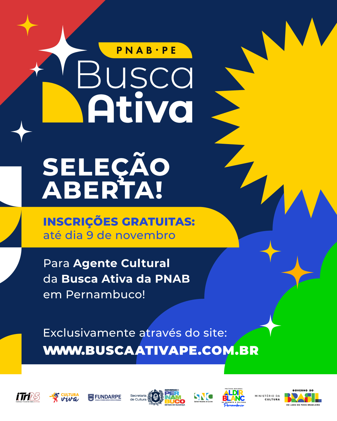 Governo de Pernambuco abre seleção para agentes da Busca Ativa nos editais da PNAB – Ciclo 2