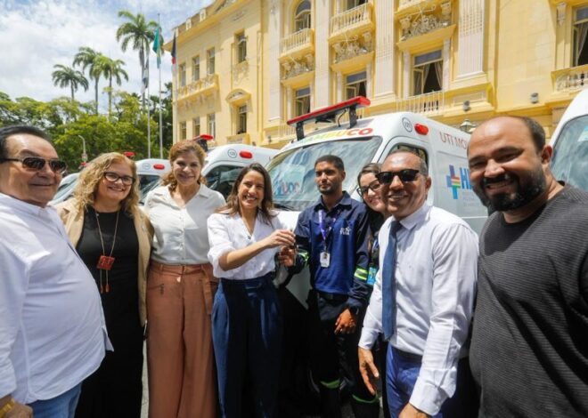Raquel Lyra entrega 10 novas ambulâncias UTI móvel para reforçar rede estadual de saúde