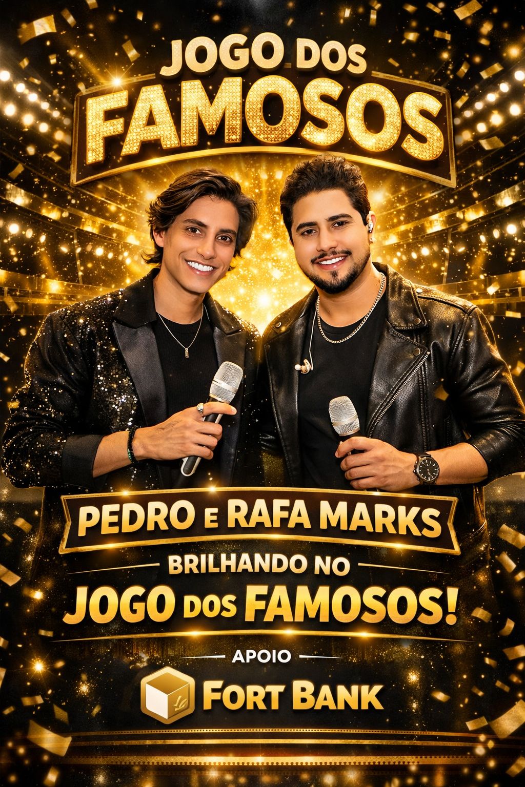 Pedro e Rafa Marks ganham destaque nacional e marcam presença no Jogo dos Famosos