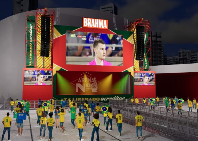 Arena Nº1 reúne Rogerinho e Raphaela Santos no Recife para estreia do Brasil na Copa do Mundo