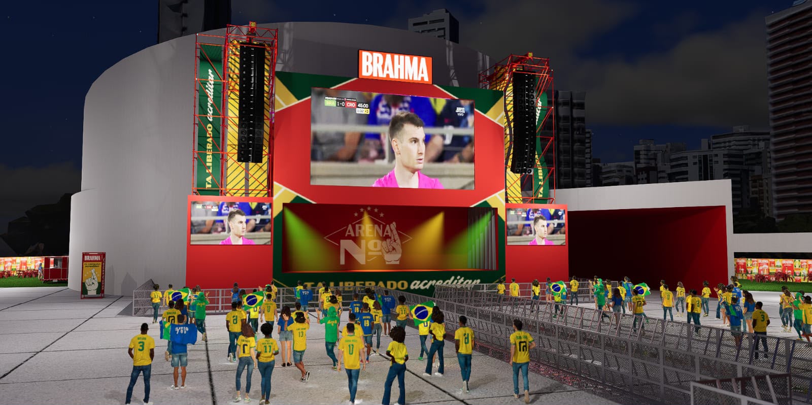 Arena Nº1 reúne Rogerinho e Raphaela Santos no Recife para estreia do Brasil na Copa do Mundo