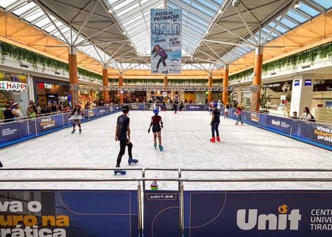 Pista de patinação no gelo volta ao Shopping Guararapes e reforça programação de férias